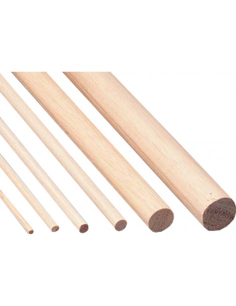Wooden round rod light 6 mm