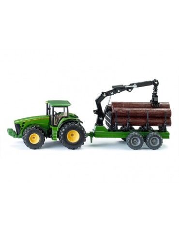 SIKU Farmer - Tractor with Forestry Trailer 1:50