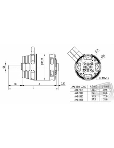 AXI 2820/10 V2 LONG Brushless