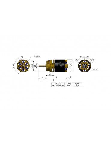 AXI 2217/16 V2 LONG F5J Brushless