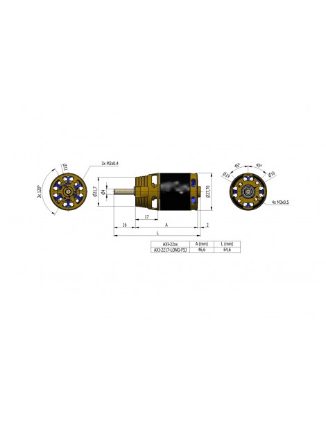 AXI 2217/16 V2 LONG F5J Brushless