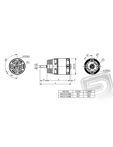 AXI 2217/20 V2 LONG F5J Brushless