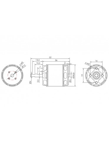 KAVAN Brushless Motor PRO 2836-1050