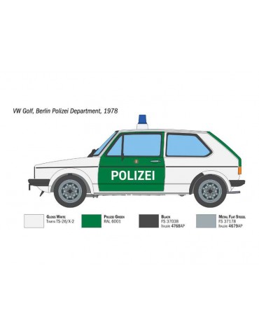 Italeri Volkswagen Golf Polizei (1:24)