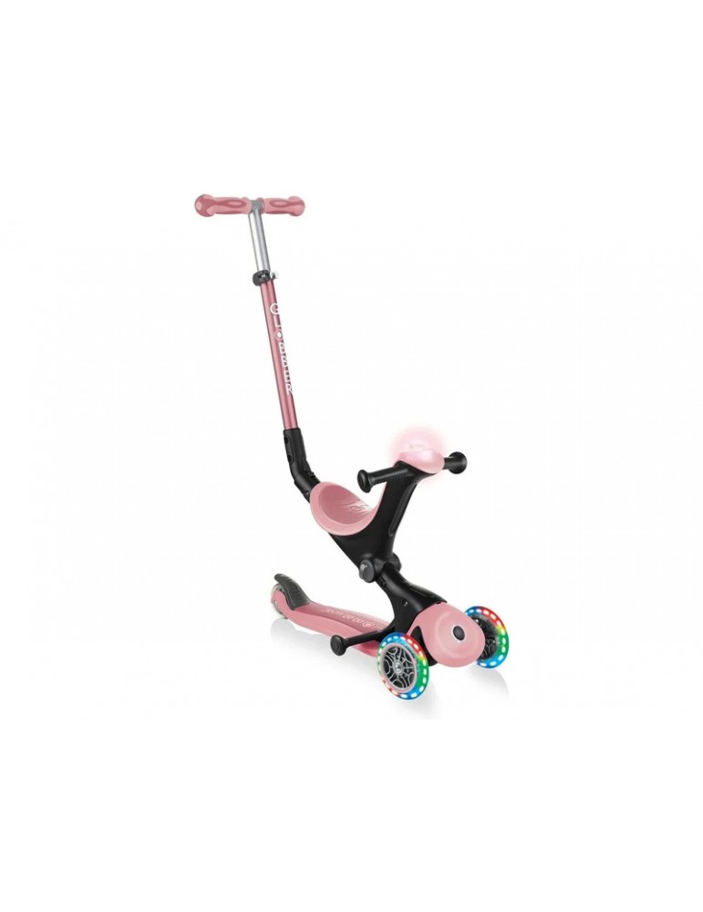 Globber - Scooter Go Up Deluxe Play Lights Pastel Pink