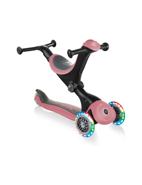 Globber - Scooter Go Up Deluxe Play Lights Pastel Pink