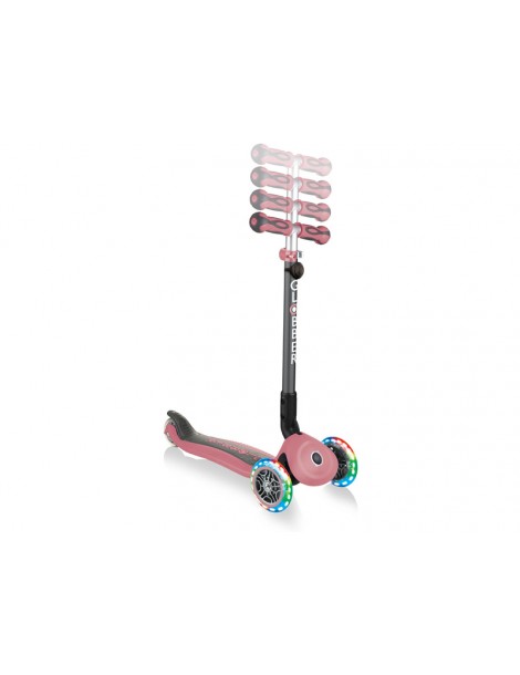 Globber - Scooter Go Up Deluxe Play Lights Pastel Pink