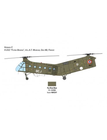 Italeri Piasecki H-21C Flying Banana GunShip (1:48)