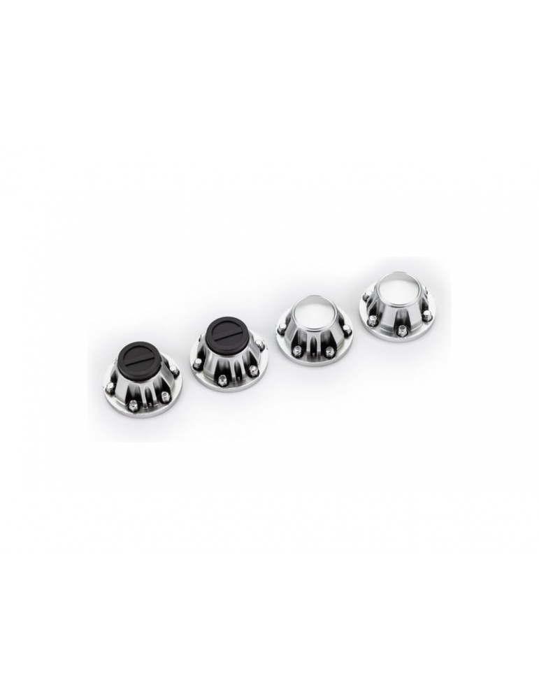 Traxxas Center caps, wheel (satin chrome) (4) (requires 8255A)
