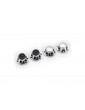 Traxxas Center caps, wheel (satin chrome) (4) (requires 8255A)