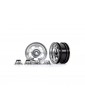 Traxxas Wheels 2.2" satin chrome (2)/ center caps (2) (requires 8255A)