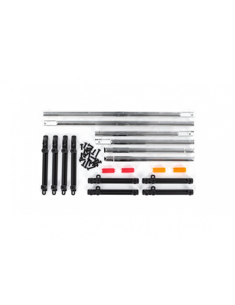 Traxxas Side trim, left & right (chrome)/ LED lens (fits 9230)