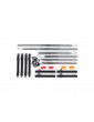 Traxxas Side trim, left & right (chrome)/ LED lens (fits 9230)