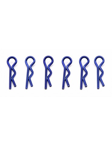 Body Clips, metallic blue, short