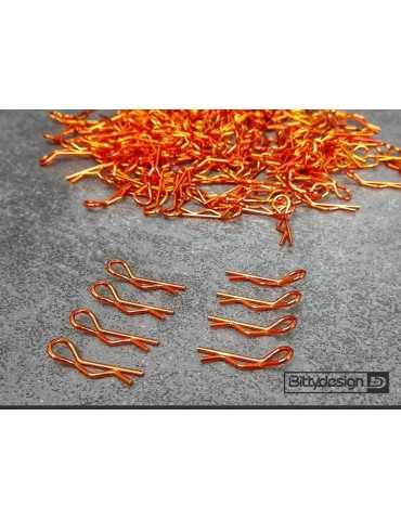 Clips Kit for 1/10 Off/On-road bodies - Orange