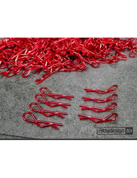 Clips Kit for 1/10 Off/On-road bodies - Red