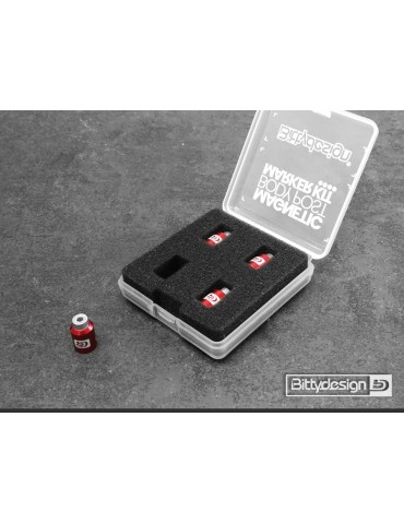 Body post Marker kit for 1/10 Modercars - RED