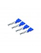 Body Clips W/Easy Pull Rubber Tabs Blue, 4 pcs.