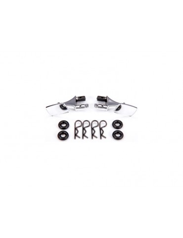 Traxxas Mirrors, side, chrome (left & right) (fits 9111 body)