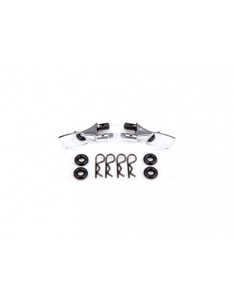 Traxxas Mirrors, side, chrome (left & right) (fits 9111 body)
