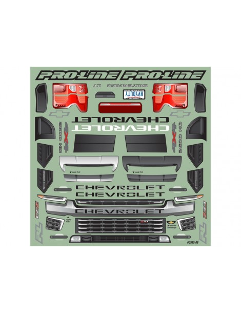 Pro-Line Body 1/8 2021 Chevy Silverado 2500 HD: E-REVO 2.0 & MAXX