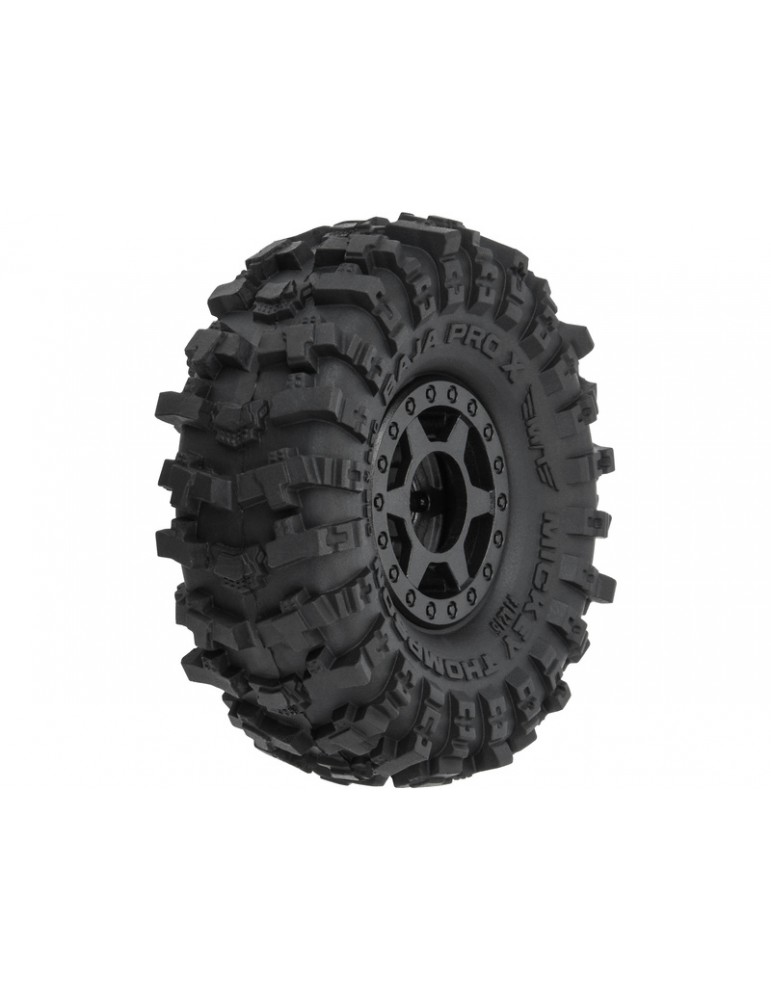 Pro-Line Wheels 1.0", MT Baja Pro X F/R Tires, wheels H7mm (4)