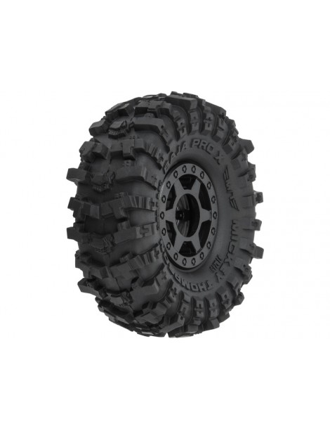 Pro-Line Wheels 1.0", MT Baja Pro X F/R Tires, wheels H7mm (4)