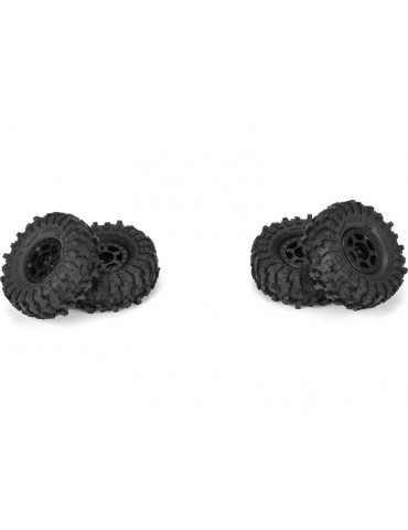 Pro-Line Wheels 1.0", MT Baja Pro X F/R Tires, wheels H7mm (4)