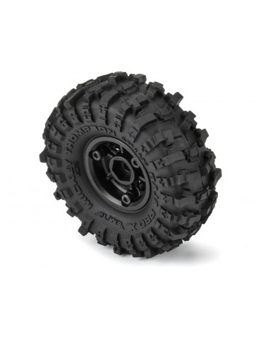 Pro-Line Wheels 1.0", MT Baja Pro X F/R Tires, wheels H7mm (4)