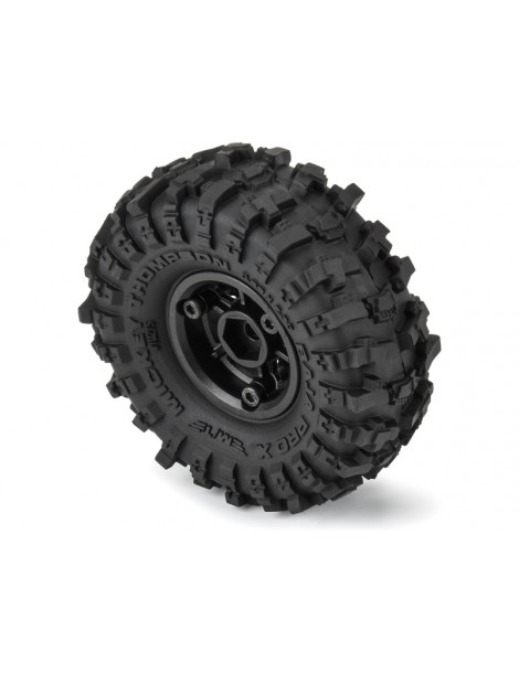 Pro-Line Wheels 1.0", MT Baja Pro X F/R Tires, wheels H7mm (4)