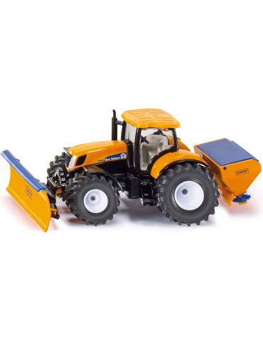 SIKU Super - Tractor with ploughing plate and salt spreader 1:50