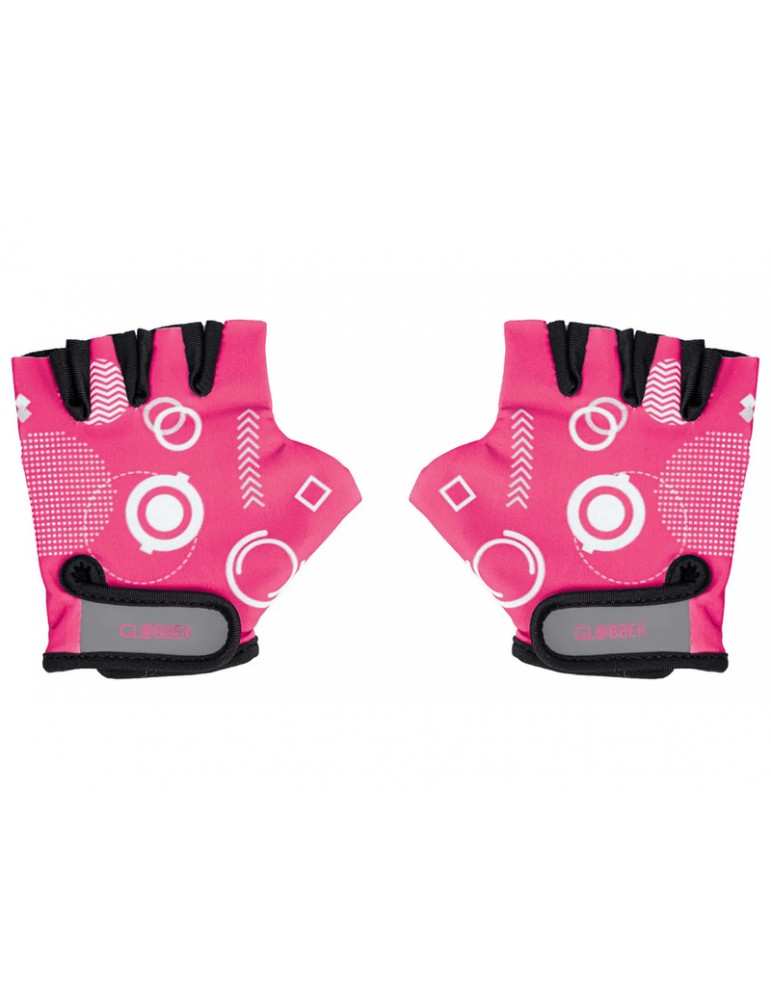 Globber - Child protective gloves XS Fuchsia Shapes