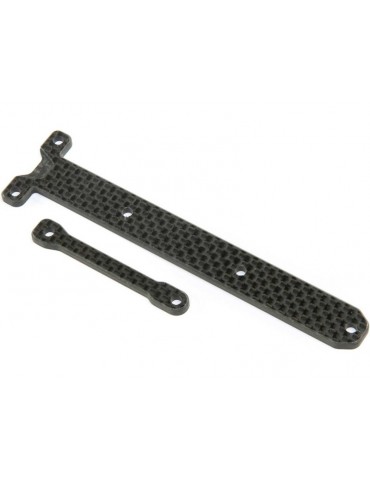 TLR Carbon Chassis Brace Support Set: 22X-4