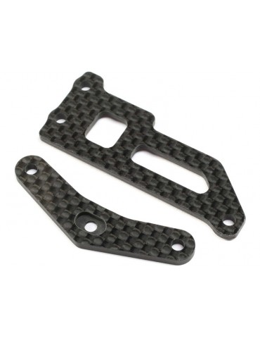 TLR Carbon Brace and Servo Top Plate: 22X-4