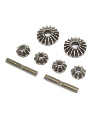 TLR Diff Gear & Cross Pin Set, Metal: 22X-4