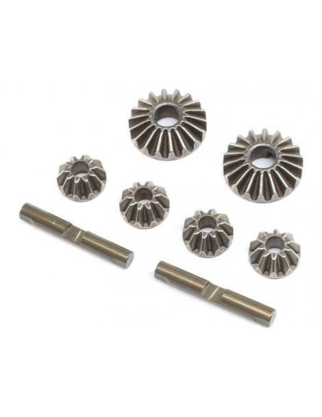 TLR Diff Gear & Cross Pin Set, Metal: 22X-4