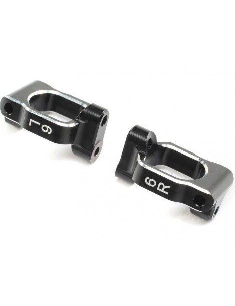 TLR Caster Block Set, 6 deg, Aluminum: 22X-4