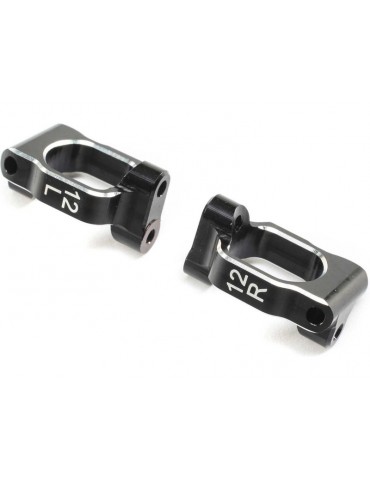 TLR Caster Block Set, 12 deg, Aluminum: 22X-4