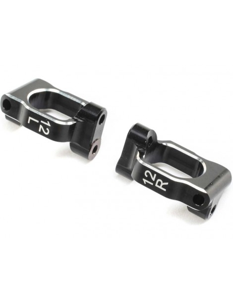 TLR Caster Block Set, 12 deg, Aluminum: 22X-4
