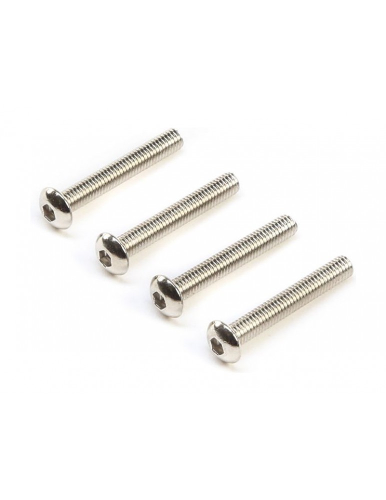 Left Hand Button Head Screws, M3x20mm (4)