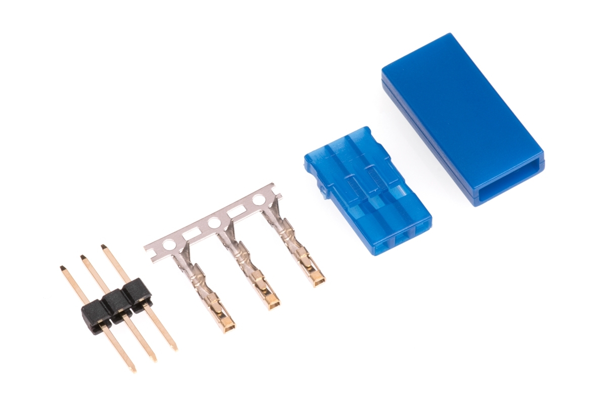 JR servo connector male pin, blue housing