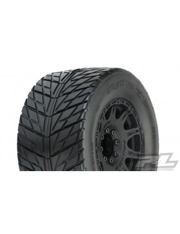 Street Fighter HP 3.8" Street BELTED Tires Mountedfor 17mm MT Front or Rear, Mounted on Ra
