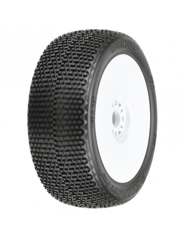Buck Shot S3 Front/Rear Buggy Tires Mounted 17mm White (2)