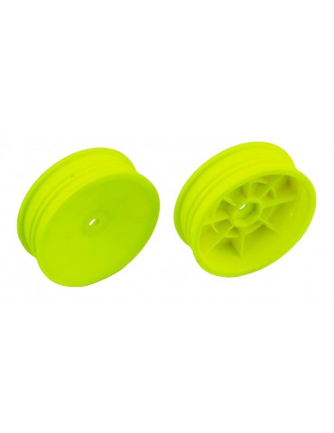 2WD Slim Front Wheels, 2.2", 12mm hex, yellow