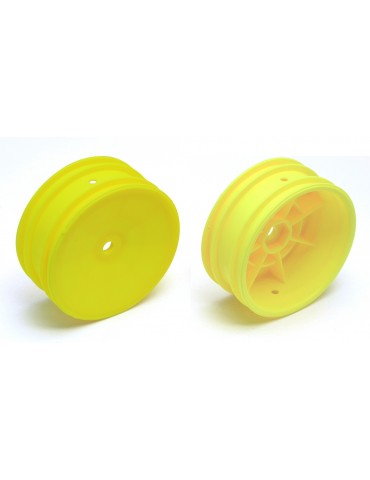 2WD Front Wheels, 2.2 in, 12 mm Hex, yellow