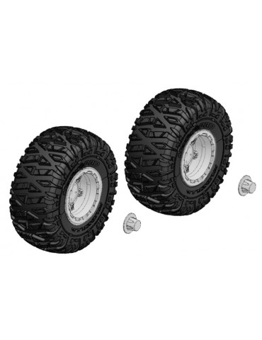 Tire and Rim Set - Truck - Chrome Rims - 1 Pair