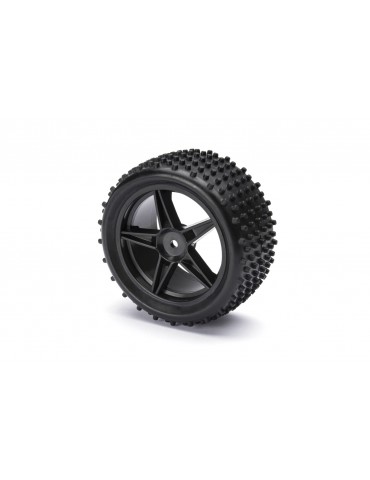Front Wheel Complete- Buggy 1:10, 2pcs (Black)