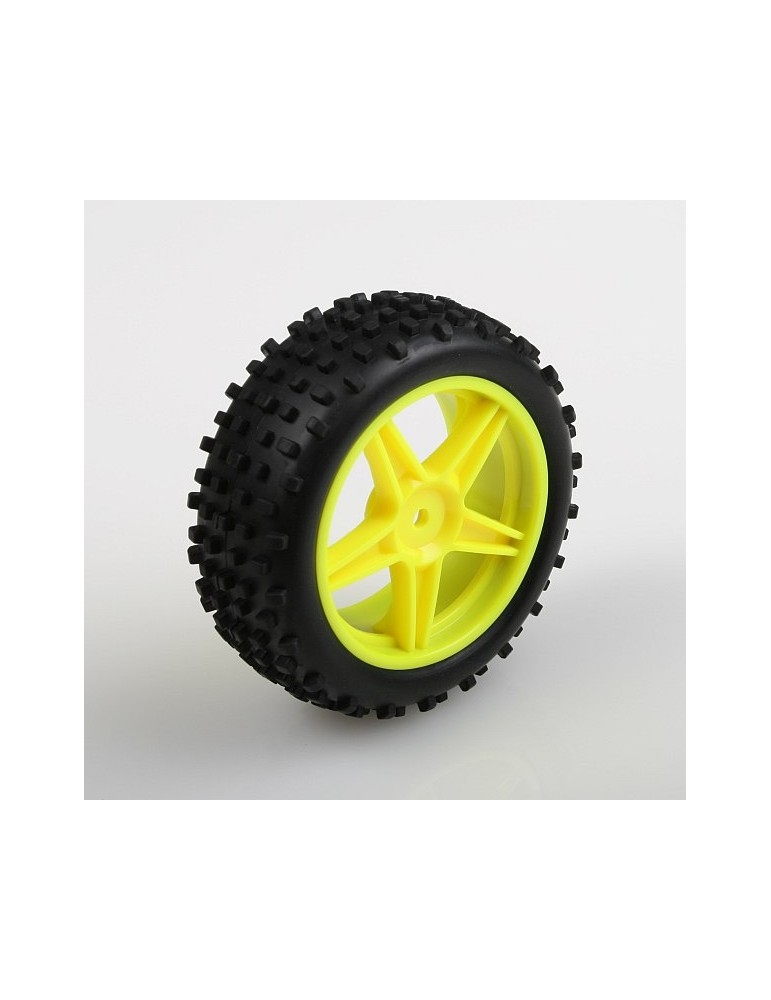 Front Wheel Complete- Buggy 1:10, 2pcs (Yellow)