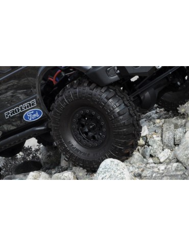 Denali 1.9" Black/Black Bead-Loc 8 Spoke Front or Rear Wheels for Rock Crawlers