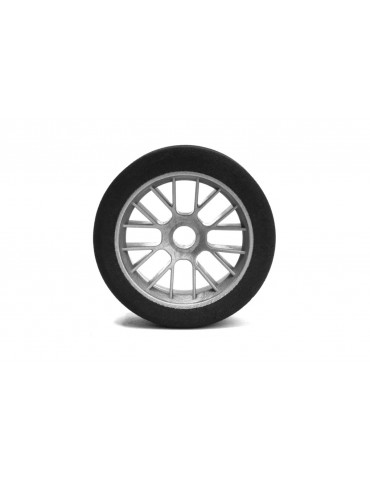 Hot Race 1/10 Front Foam Tires Shore 32(2pcs/silver rims)